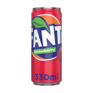 Fanta Carbonated Soft Drink Strawberry 330ml