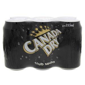 Canada Dry Club Soda 355ml x 6