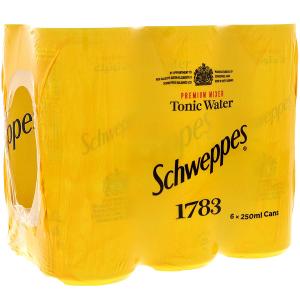 Schweppes Premium Mixer Tonic Water 250ml x 6