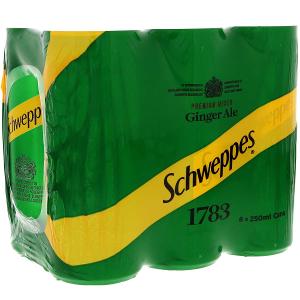 Schweppes Premium Mixer Ginger Ale 250ml x 6