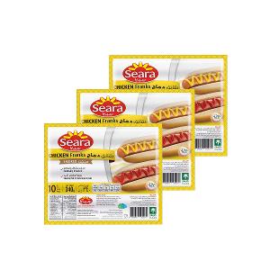 Seara Chicken Franks Cooked & Smoked 3 x 340gm